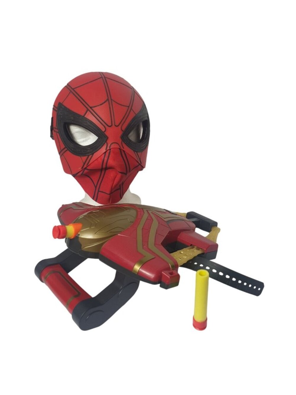 Spider-Man Mask & Web-Shooter Toy Set Foam Darts Costume Cosplay Dress Up
